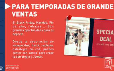 Para la temporada de grandes ventas